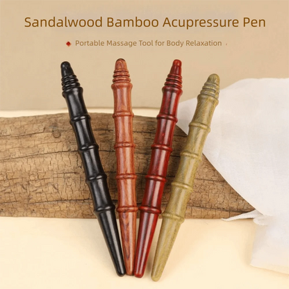 Wood Massage Stick Tool Sandalwood Massager Acupoint Reflexology Tools For Full Body Relaxing Deep Tissue Foot Massage