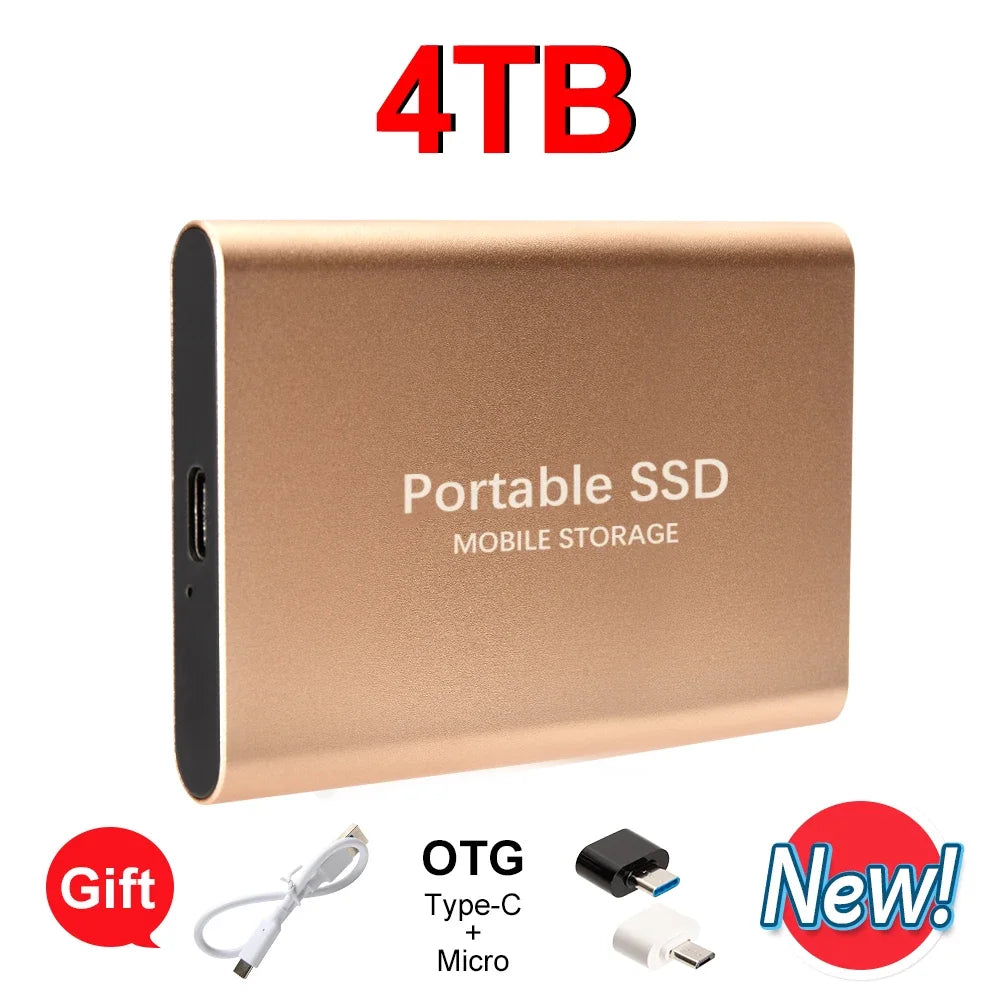 Reliable Brand 1TB External Hard Drive  Portable SSD  2TB 4TB  USB 3.1 High Speed Solid State Disk Data Storage