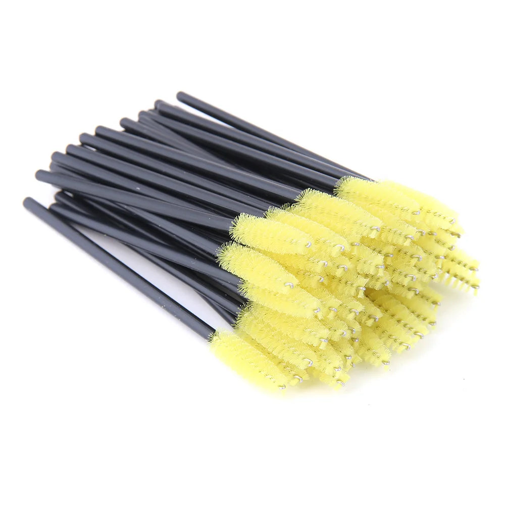 New 5/25/50Pcs Wholesale Crystal Eyelashes Brush Applicator Eyelash Brushes Plastic Mascara Wand Lashes Extension Makeup Beauty