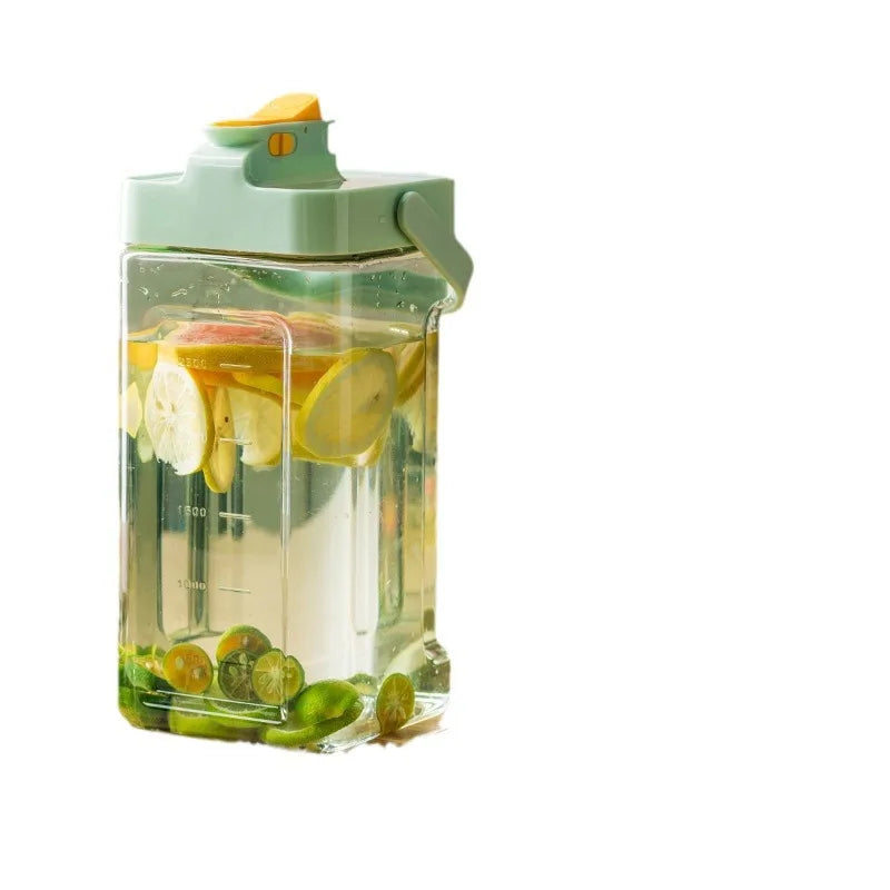 Cold Kettle Summer Flower Teapot with Faucet Refrigerator Cold Kettle Large Capacity Ice Kettle Beverage Bucket Outdoor