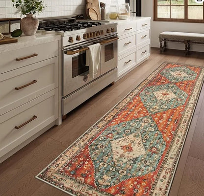 Bohemia Trellis Hallway Rug Runner Rug Kitchen for Hallways Vintage Carpet Bedroom Bathroom Entryway CreamMulti Runners Mats