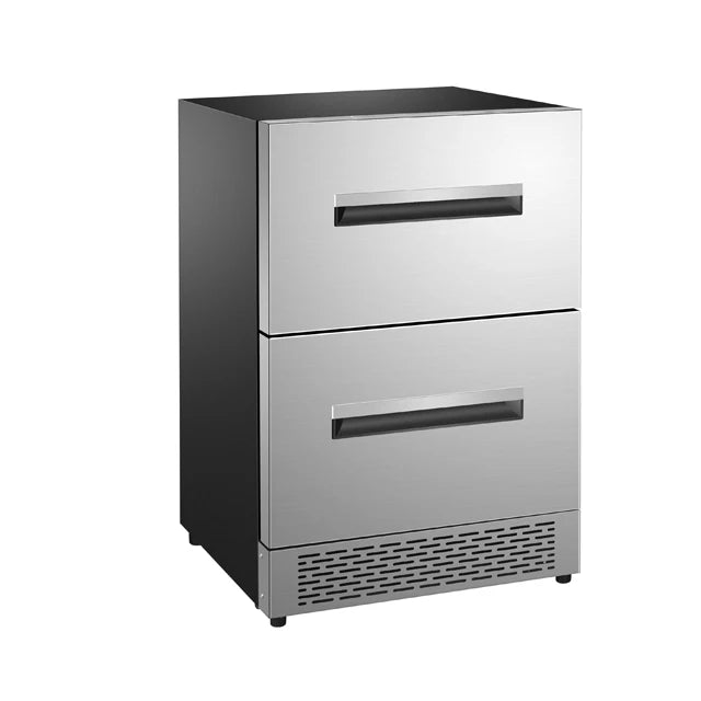 Electric Wine Cooler 24" Stainless Steel ADA Compliant Drawer Refrigerator In Stainless Steel