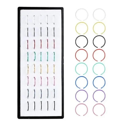 Fashion Crystal Stainless Steel Nose Stud Piercing for Women Hypoallergenic 1.8mm Nose Ring Straight/L/Screw Shaped Body Jewerly
