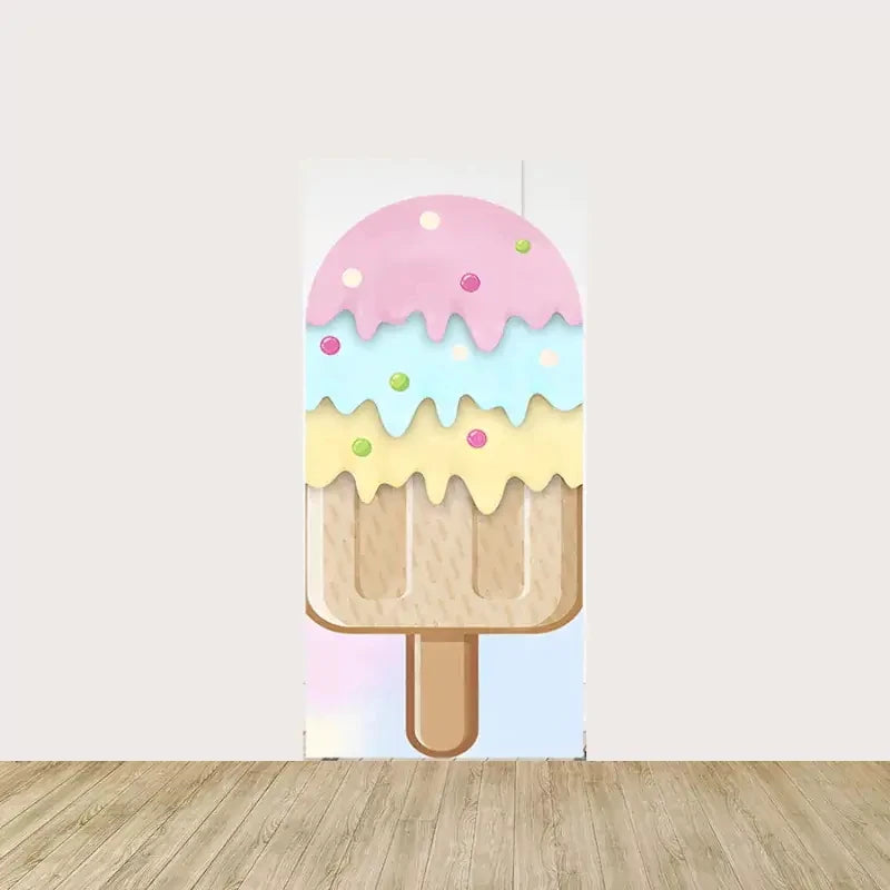 LS Custom 2-Sided Sprinkles Sweet Candy Dessert Ice Cream Kids Birthday Party Covers Chiara Arch Background Decor Backdrop Photo