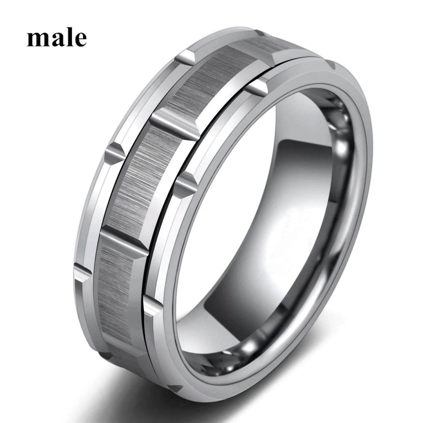 Charm Couple Rings Romantic Women Red Rhinestones Rings Set Trendy Men Stainless Steel Celtic Dragon Rings Wedding Band Jewelry