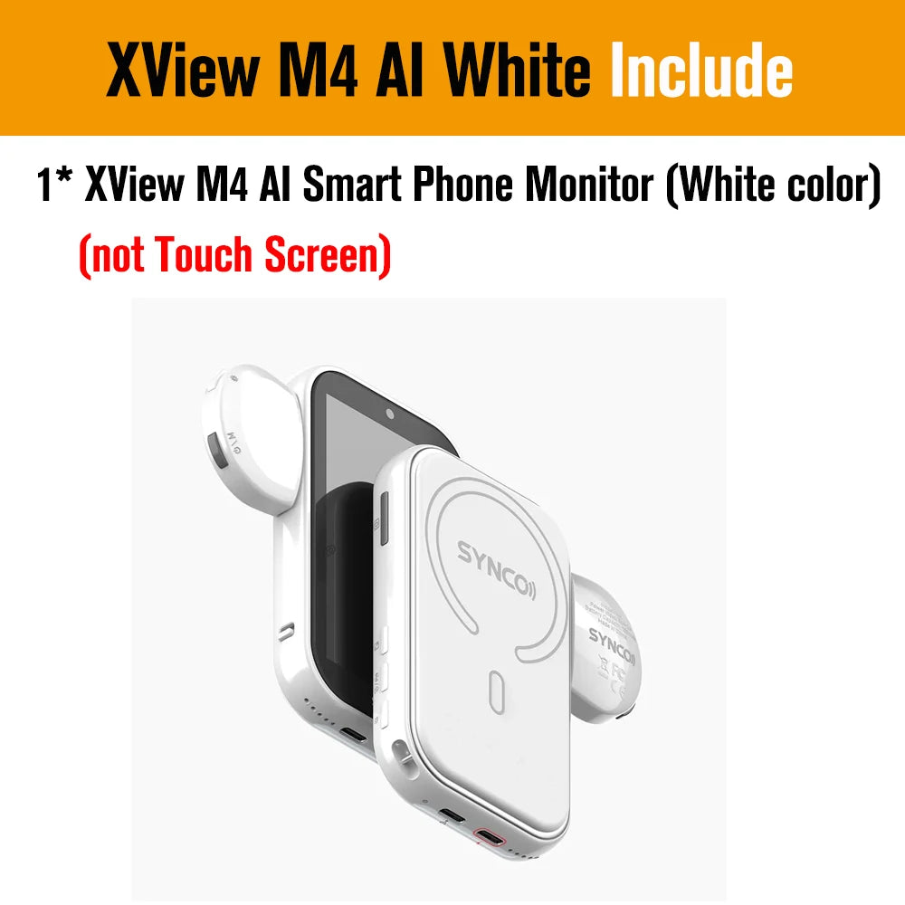SYNCO XView M4 / M4 AI / M4 Touch Screen Selfie Monitor Screen Vlogging Monitor for iPhone Android Live Streaming TikTok Vlog