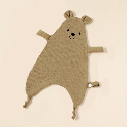 Cute Bear Baby Cotton Comforter Blanket Newborn Sleeping Dolls Rabbit Ears Sleep Toy Soothe Appease Towel Bibs Saliva Towel New
