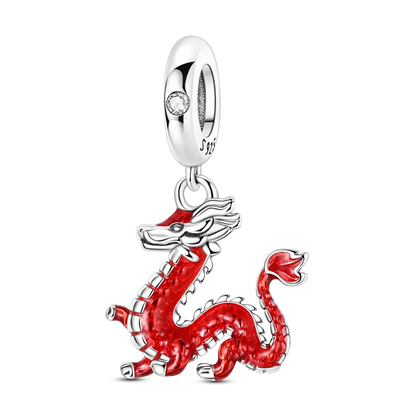925 Sterling Silver Purple Baby Dragon Flying Dragon Cub Pendant Charm Fit Original Charms Bracelets Women DIY Jewelry Gift