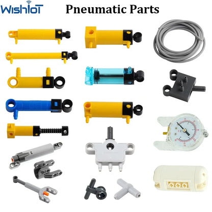 MOC Technical Hose Air Pump Tank Push Rod Putter Switch Piston Compatible With legoeds Pneumatic Parts 9641 42043 47225 61904