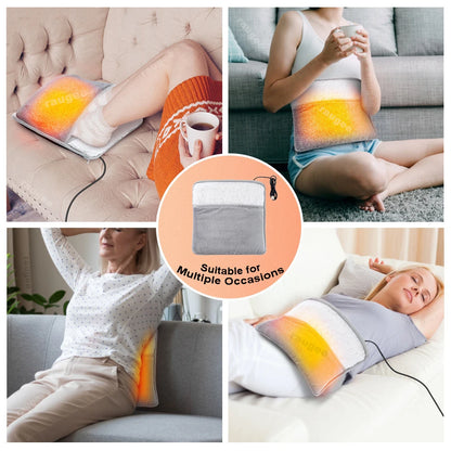 Foot Warmer USB Foot Heater Electric Foot Heating Pad Fast Heating Soft Plush Electric Foot Warmer for Home Heated Feet Warmer