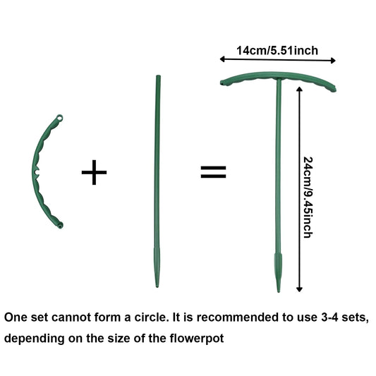 4/8PCS Plastic Plant Support Stakes, Garden Plant Stem Support Rods, Flower Vine Holder for Greenhouse, Potted Plants, Gardening