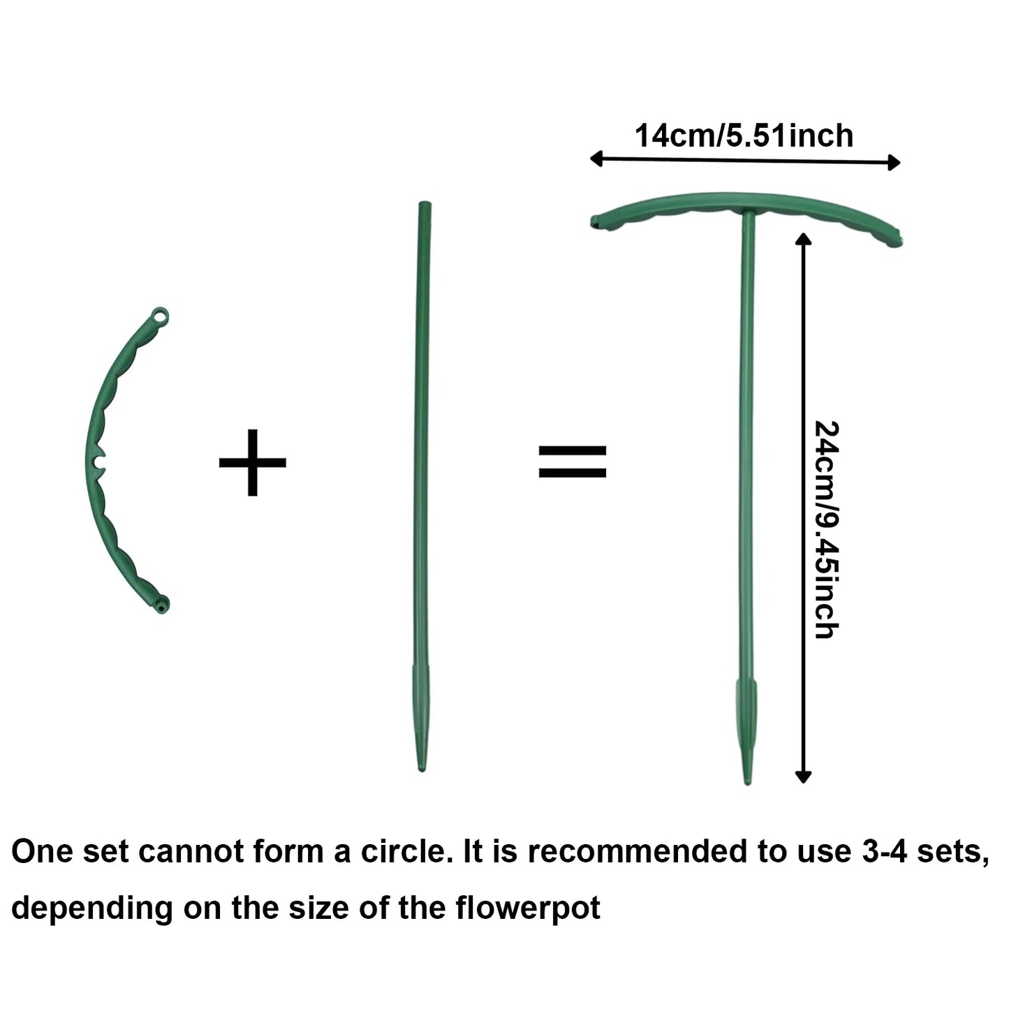 4/8PCS Plastic Plant Support Stakes, Garden Plant Stem Support Rods, Flower Vine Holder for Greenhouse, Potted Plants, Gardening