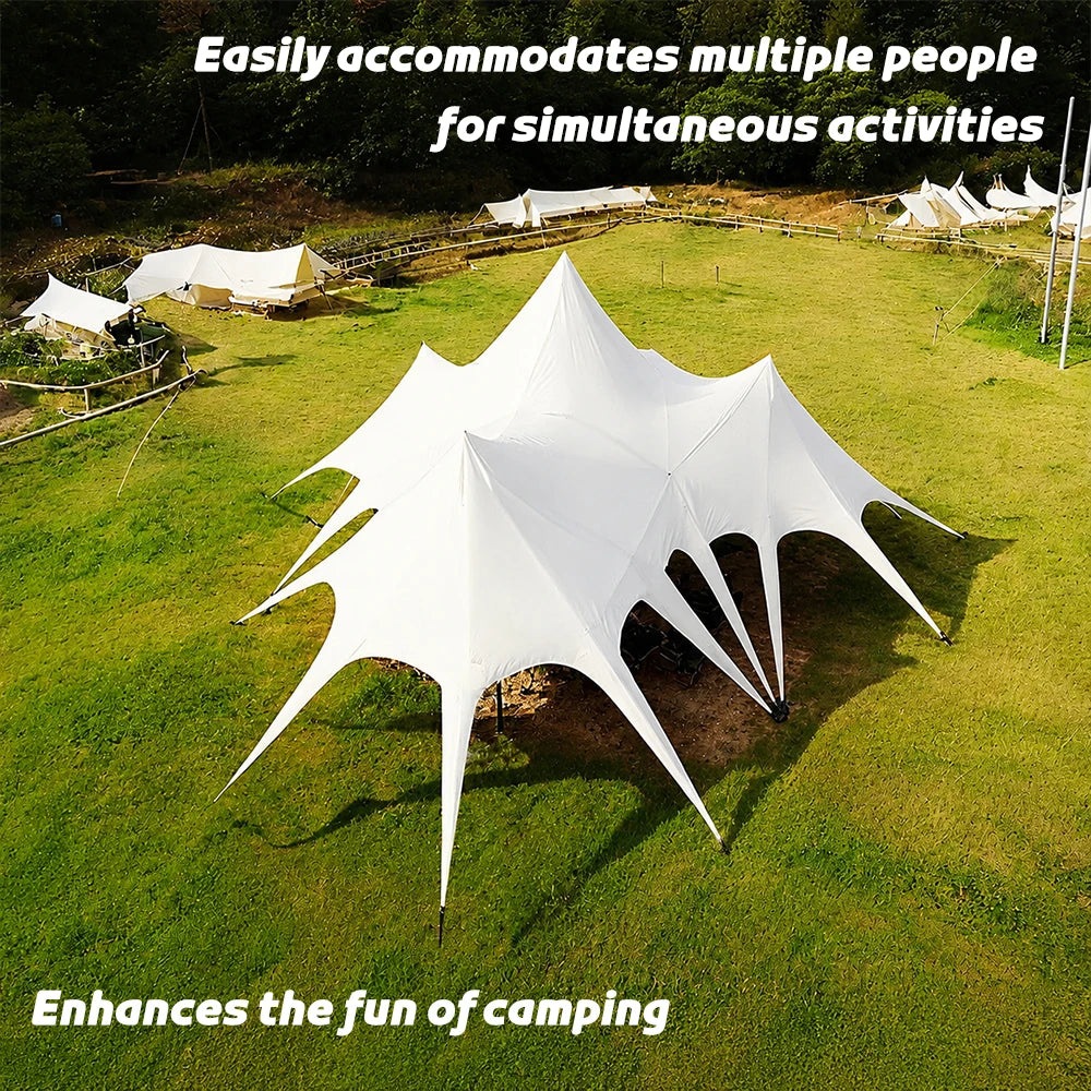 Large Outdoor Canopy Tent Sun Shade Shelter Heavy Duty Waterproof Star Canopy for Camping Backyard Party Wedding Party