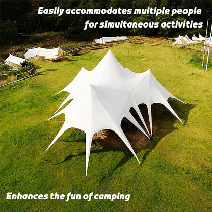Large Outdoor Canopy Tent Sun Shade Shelter Heavy Duty Waterproof Star Canopy for Camping Backyard Party Wedding Party