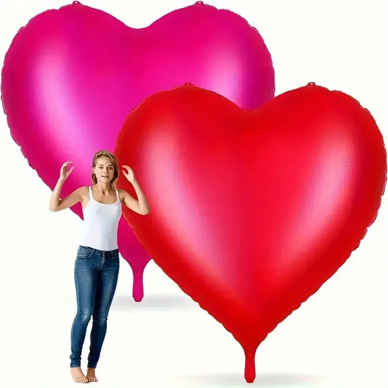 60Inch Love Heart Foil Balloon for Propose Parties Decoration Oversize Balloon Love Balloon for Valentine's Day Wedding Decor