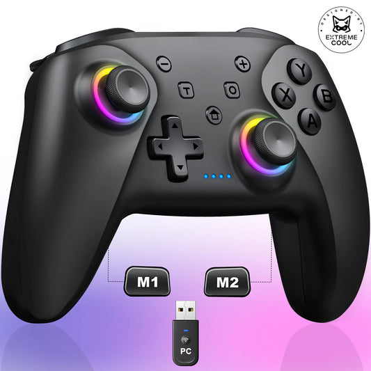 NC300 Dual Hall Gamepad Console RGB Light Wireless Controller For Switch/Android/IOS/PC/Steam