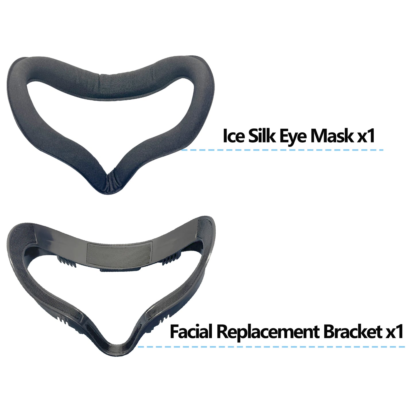 For Oculus Quest 2 Face Cover PU Cushion Facial Interface Accessory Kit with Eye Pads For Enhanced Comfort During VR Use