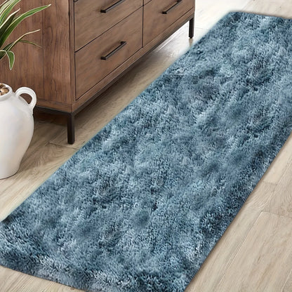 VIKAMA Modern Tie-Dye Plush Carpet, Soft Living Room Bedroom Mat, Children's Room Non-Slip Mat, Home Decoration