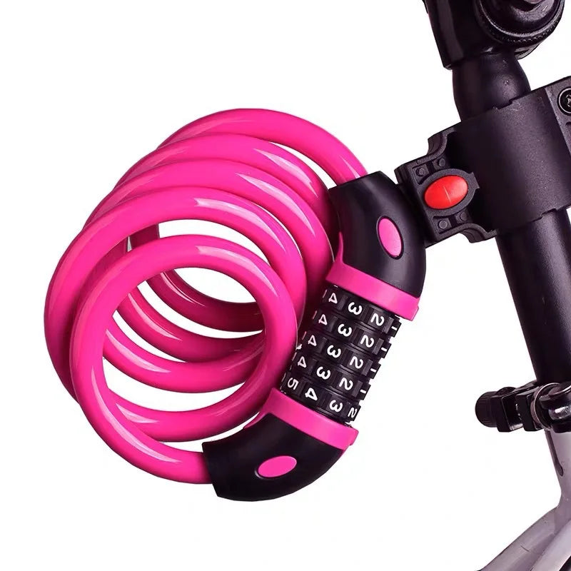 Bicycle Locks Anti-theft Mtb Bike Steel Wire Padlock 4Digit Password Electric Scooter Motorcycle Locks MTB Bicycle Accessories