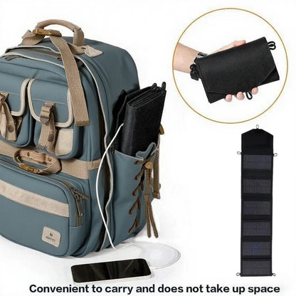 Backpack Carry Foldable Waterproof Solar Charging Panel 25W 100W Dual USB Camping Emergency Charger For Cell Phone Tablet Small