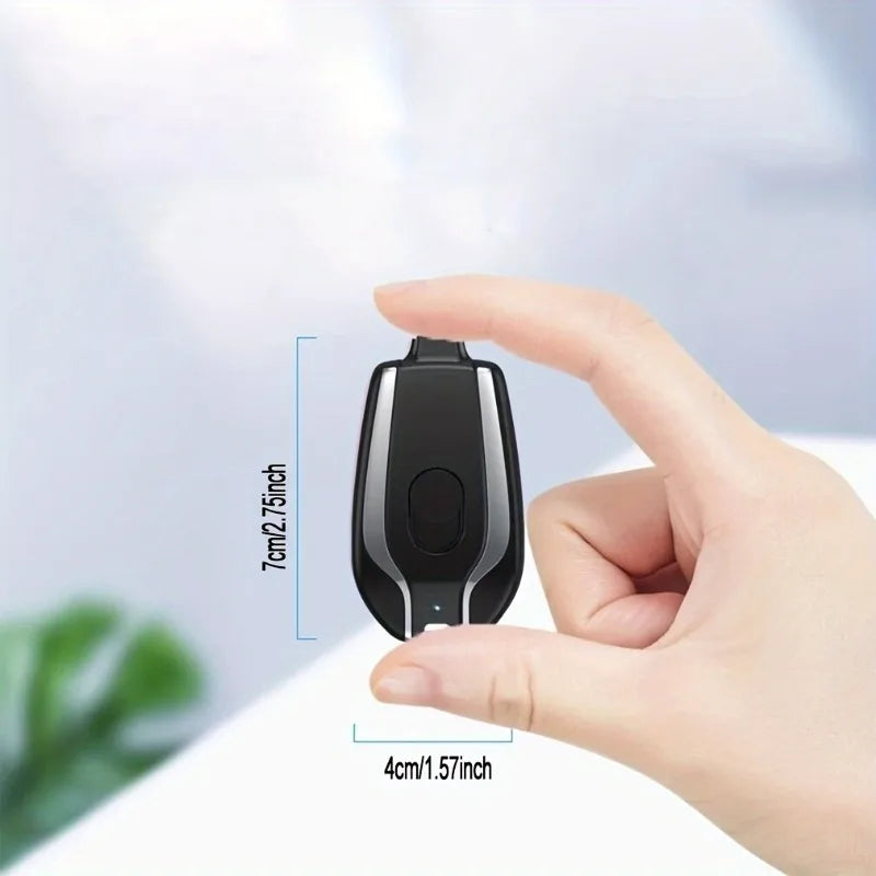 2025 New 1500mAh Mini Keychain Emergency Power Bank Portable Power Bank Keychain Emergency Charger for iPhone13 12 Xiaomi Huawei