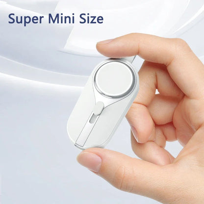 Mini Emergency Keychain Power Bank 2-in-1 Wireless Charging Watch Mobile Power Supply for Apple Watch and iPhone Xiaomi Samsung
