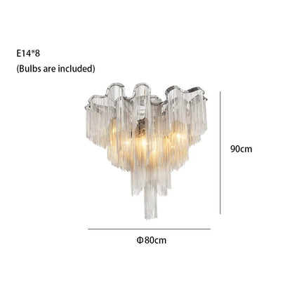 Luxury Tassels Led Pendant Lights New Gold Lustres Hanging Lamps For Ceiling Modern Decoration Home Decor For Bedroom Chandelier