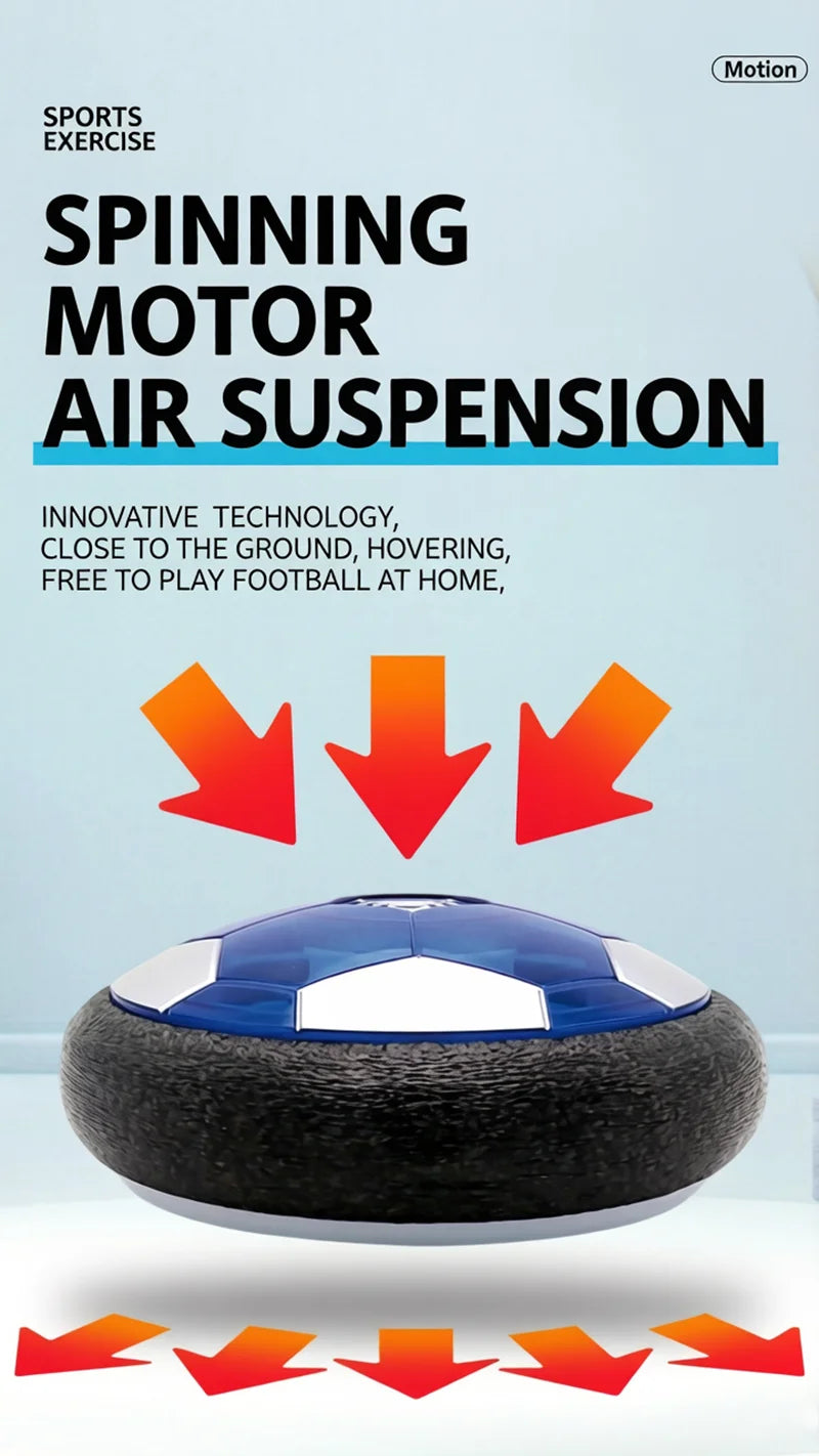Glow-in-the-Dark Hover Soccer Ball – LED Lights + Powerful Fan + Soft Foam Bumper for Night-Time Indoor/Outdoor Play