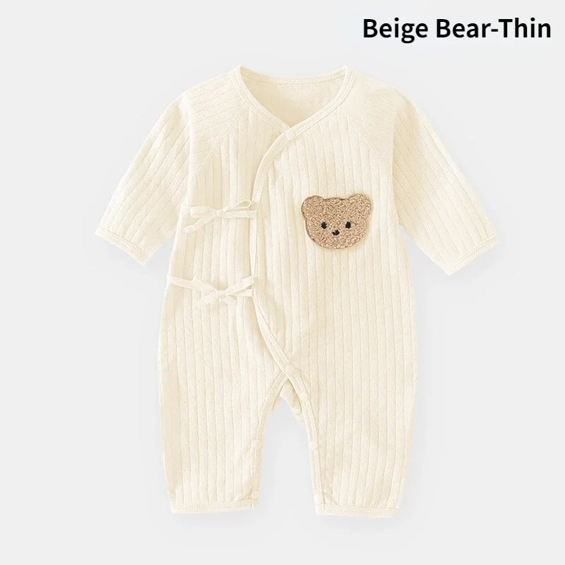 Bear Newborn Baby Clothes New Born Baby Jumpsuit for Boys Girls Cotton Toddler Rompers with Hat Bebe Outfits One-Piece Pajamas