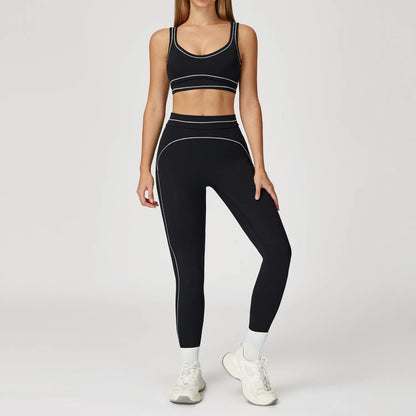 Yoga Suit 2PCS Women Tracksuits Sports Outfits Gym Clothes Running Sports Bra Suits Female Workout Yoga Clothes Athletic Wear