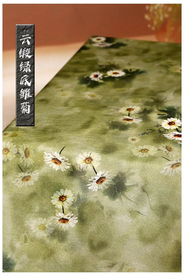 Digital Printed Rayon Fabric Summer By Meters for Women Dress Pajamas Cool Blankets Diy Sewing Soft Smooth Floral Textile Cloth