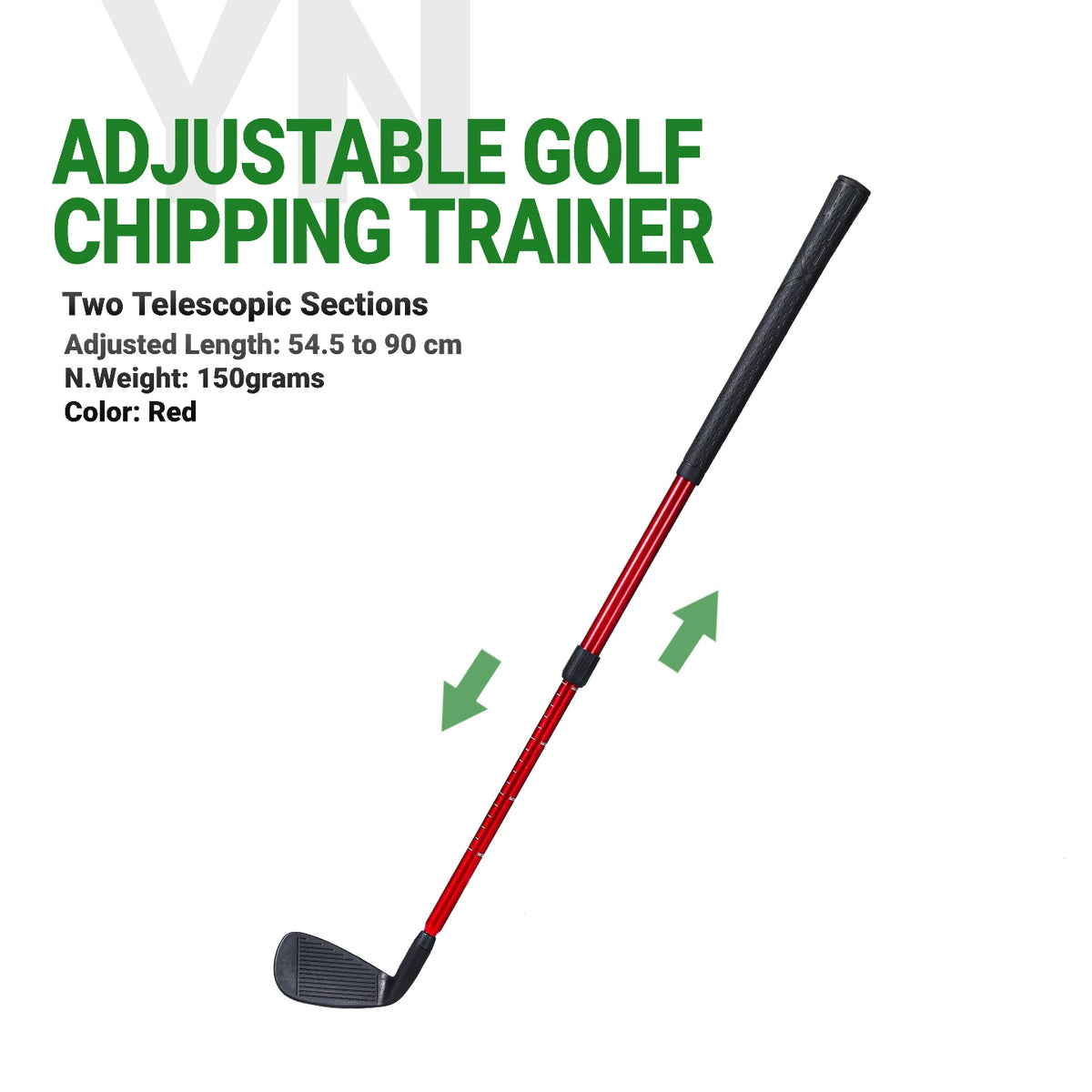 Adjustable Golf Chipping Trainer Golf Clubs 22-37" - Lightweight ABS Clubhead for Beginners, 3 Color Options, Youth & Adult Use