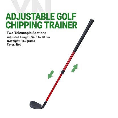 Adjustable Golf Chipping Trainer Golf Clubs 22-37" - Lightweight ABS Clubhead for Beginners, 3 Color Options, Youth & Adult Use