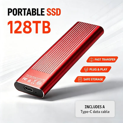 Mini Portable SSD 12TB High‑speed Authentic High‑performance for Desktop PC Mac Surveillance Monitoring Video File Data Storage