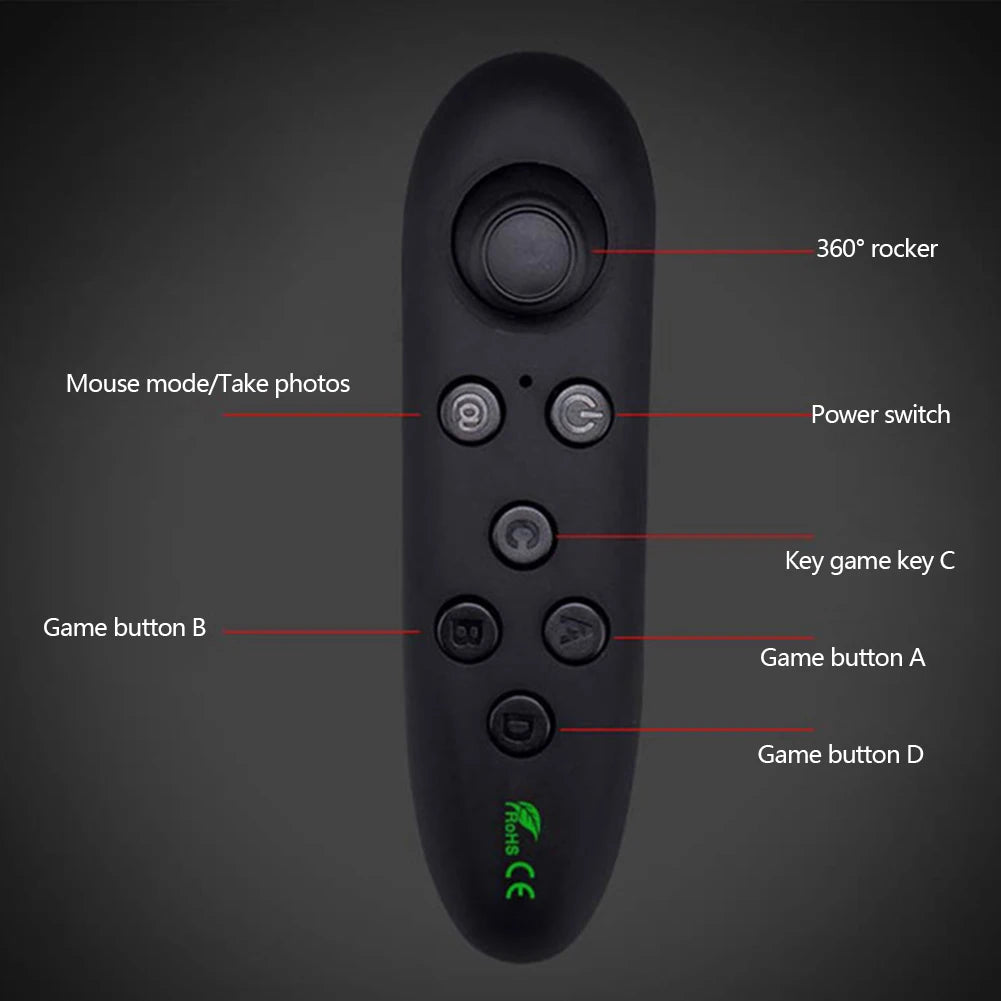 VR Remote Control Mobile Phone Vr Glasses Wireless Android Smart Phone Gamepad Remote E book Page Turning Lever For Ios Android