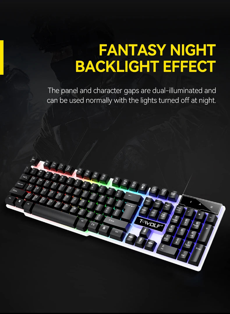 2025 Mouse Keyboard Headset Mouse Pad Combo 4 In 1 SET Computer Gaming Headphone USB Wired Mouse And Keyboard Set With Mouse Mat