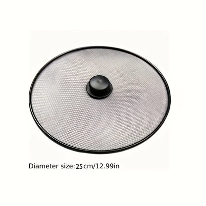 25/29/33cm Splash Proof Pan Lid Splatter Guard Fine Mesh Splatter Screen Fry Food Screen Fry Pan Grease Cover Stainless Steel