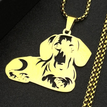 Dachshund Dog Chain For Women Men Stainless Steel Silver Color Lovely Animal Family Pet Fashion Necklace Jewelry Accessory