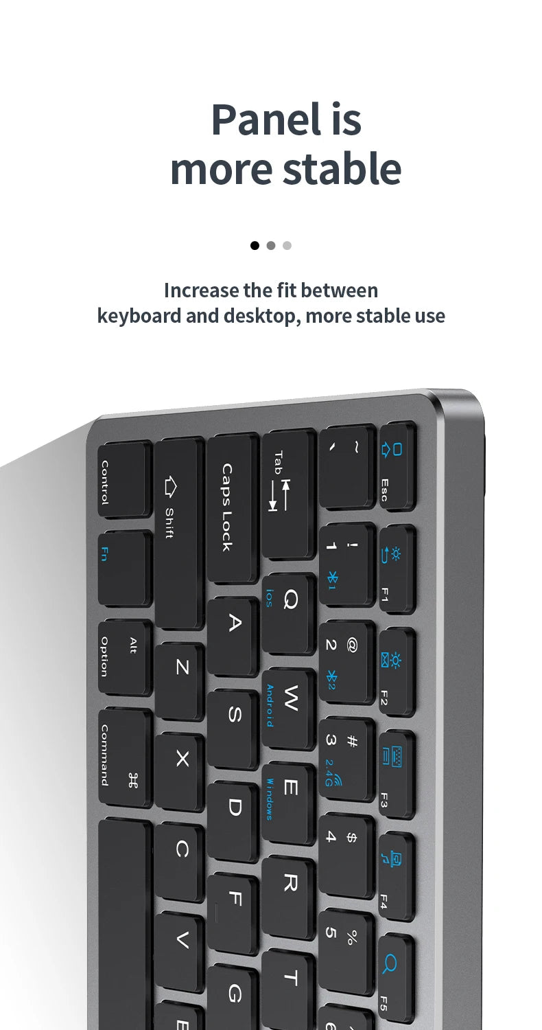 NexusClick 2.4G Wireless Keyboard Mouse Combo, Ergonomic Rechargeable Mini Multimedia Office Keyboard Set For PC Laptop Macbook