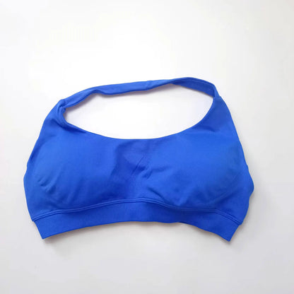 NCLAGEN Sports Bra Women Sportswear Seamless Halter Top High Support Push-up Open Back Gym Wear Fitness Yoga Workout Underwear