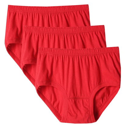3pcs 100% Cotton Briefs Mens Comfortable Underpants Four Season Man Large Size Ventilate Underwear Male High Waist Panties Short