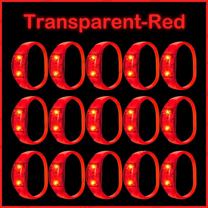 20-100PCS Music&Sound Activated Led Bracelet Light up Bracelets Glow in the Dark Bracelets for Wedding Party Concert Favors