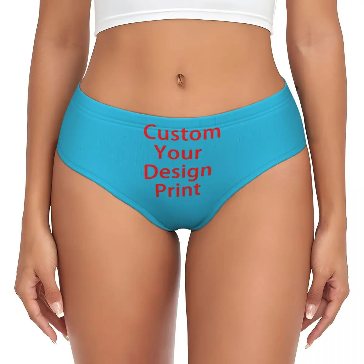 Custom DIY Logo Briefs Underwear Women's Stretch Comfortable Shorts Panties Customized Photo Print Brief Panties