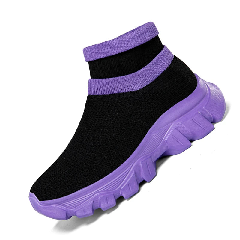Women Shoes Men Brand Comfortable Sock Boots Non-slip Couple Ankle Boots Thick Soled Tenis Luxury Shoes Unisex Casual Sneakers