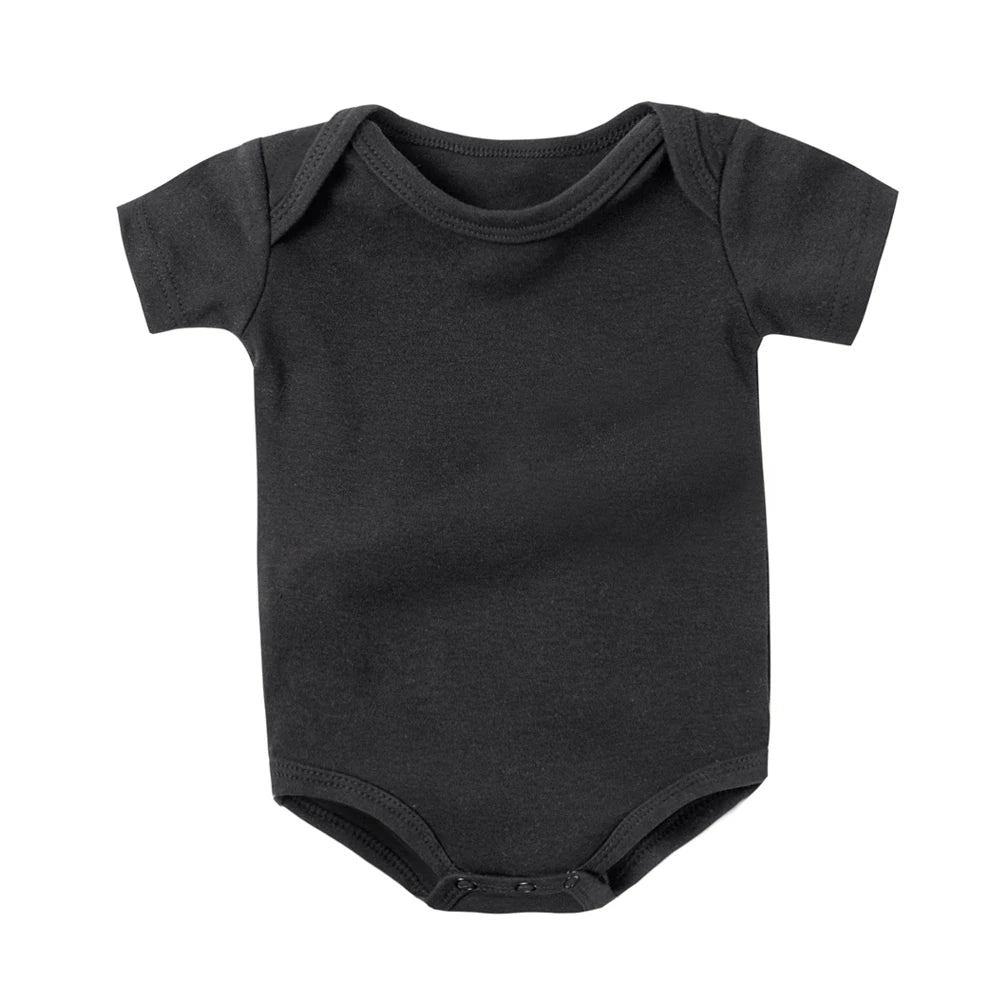 0-2Y Baby Bodysuit 80cm Girl 100% Cotton Summer Boutique Baby Clothes Boy Newborn Grey Green Purple Orange Plain White Rompers