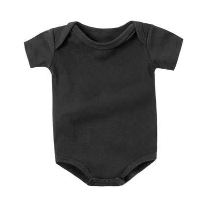 0-2Y Baby Bodysuit 80cm Girl 100% Cotton Summer Boutique Baby Clothes Boy Newborn Grey Green Purple Orange Plain White Rompers