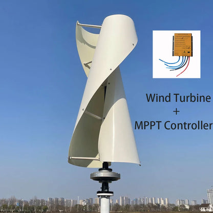 High Quality Wind Turbine Generator 1000W 2000W 3000W Vertical Axis Windmill With MPPT Hybrid Controller Inverter For Home Use