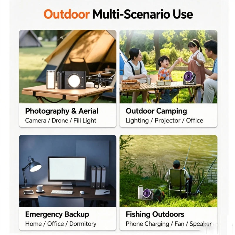 New 800W Portable Power Station 600W/800W 589WH Solar Generator Backup Power Bank for Outdoor Camping, Home Emergency, RV Travel