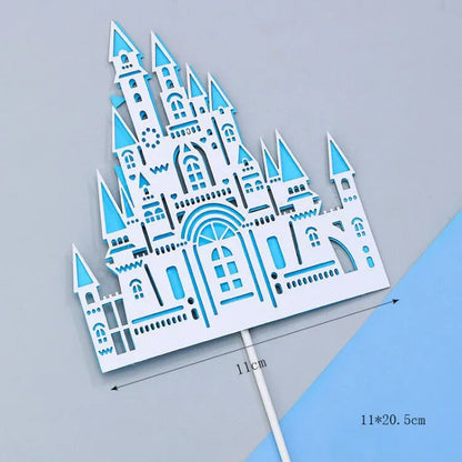 Castle Cake Topper Flag Rainbow Anniversary Cupcake Toppers For Wedding Happy Birthday Party Baking Decoration Happy New Year