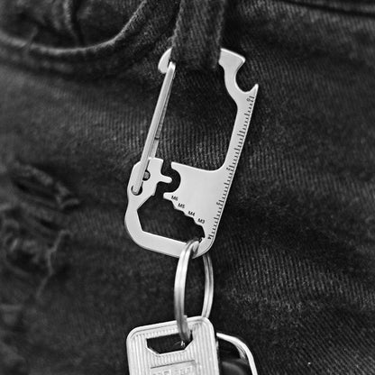 Stainless Steel Personalized Keychains Multifunctional Custom Lettering Keyrings Wrench Tool Bottle Opener Key Chain Ring K421